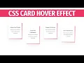 Creative CSS Card hover Effect Html and CSS