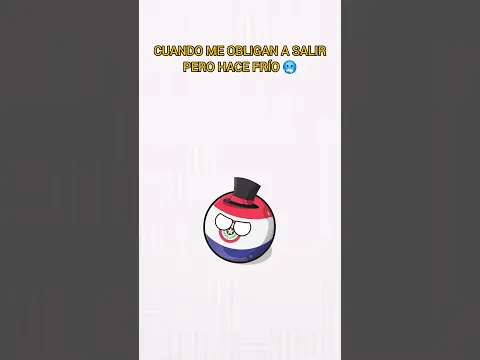 Literal soy así cuando no quiero salir por el frío 😅 #countryballs #humor #polibandi #paraguay