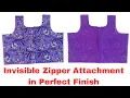 Lagu How to Attach Invisible Zipper in Frock | Invisible Zip Stitching in Easy method | Boutique Style