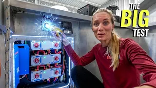 The First Power-Up ⚡ Building Our Own Aluminum Catamaran Pt. 74