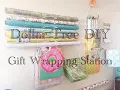 Dollar Tree DIY Gift Wrapping Station Wall Organizers - Easy Less than 10