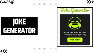 Joke Generator API Tutorial HTML CSS JavaScript