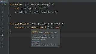 Kotlin Validation How to Check If a String is an Integer