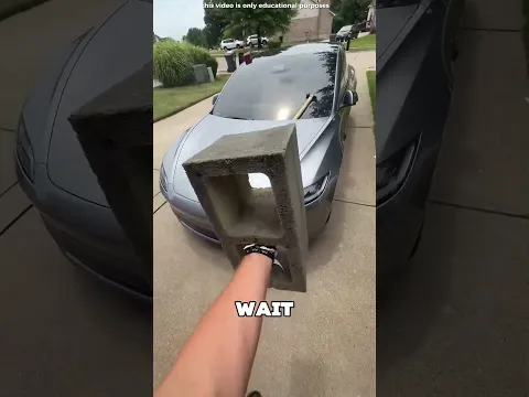 This guy threw a 25kg block at his car 😯❤️