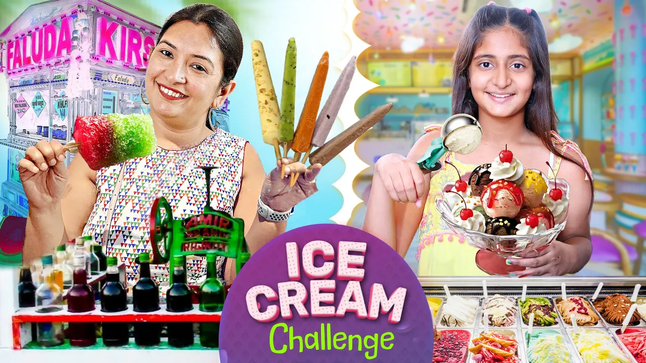 Desi Vs Rich Ice-cream Challenge with Anantya   CookWithNisha