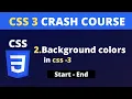 How to Change Font colors and background colors in CSS