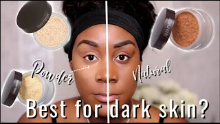 Review Comparison NEW Laura Mercier Honey Translucent medium deep on DARK SKIN MISS SYDZ