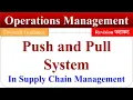 Push and Pull System in Supply Chain Management Push System Pull System operations management mba