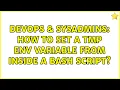 DevOps SysAdmins How to set a tmp env variable from inside a bash script 2 Solutions