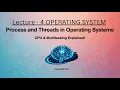 Process and Threads in Operating Systems Multitasking Multithreading Explained L-4