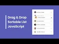 Drag and Drop Sortable List in HTML CSS JavaScript Draggable List in JavaScript