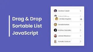 Drag and Drop Sortable List in HTML CSS JavaScript Draggable List in JavaScript