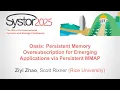 Download Lagu Oasis: Persistent Memory Oversubscription for Emerging Applications via Persistent MMAP - Ziyi Zhao