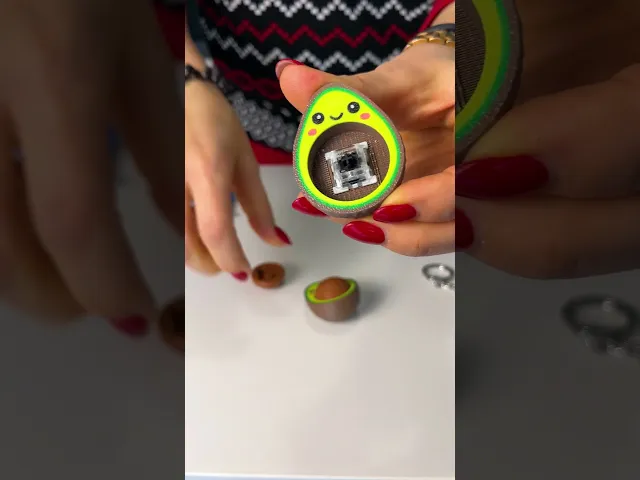 Clicky Avocado Keychain, Clicker Toy video thumbnail
