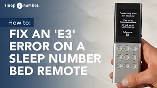 How To Fix An E3 Error On A Sleep Number Bed Remote