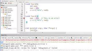 C Programming Basics Learn C Fundamentals by Coding I PART-59 Scope