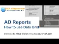 How to use AD Reports Data Grid