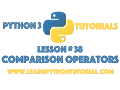 Python Tutorial Python Comparison Operators - Python Numbers