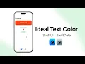 Dynamic Text Color in SwiftUI Automatically Select Black or White Based on Background Color