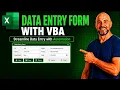 Automated Data Entry Form in Excel VBA Tutorial