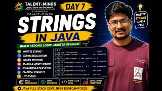 Day 7 Strings in Java Complete Tutorial String Methods Memory String Pool Practice