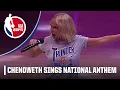 Download Lagu Kristin Chenoweth performs the Star-Spangled Banner ahead of Pacers-Thunder Game 7 🇺🇸 | NBA Finals