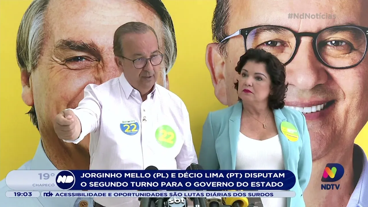 Candidatos Jorginho Melo e Décio Lima disputam o governo de SC em segundo turno