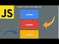Scroll Animation JavaScript
