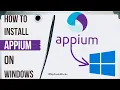 How To Install Appium Server In Windows Appium Installation 2025