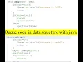 Queue Code in data structure with Java with Object array insert delete Display peek and count