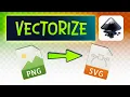 How to Convert png to svg in Inkscape Vectorize Tutorial