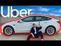 Renting A TESLA To Drive Uber For A WEEK How Much I Made