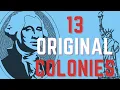 13 Original Colonies Year Founded US - American Revolution For Kids Adults