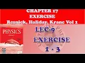 Exercise 17 Resnick Halliday Krane volume 1 Exercise 1 to 3 Chapter 17 Oscillations