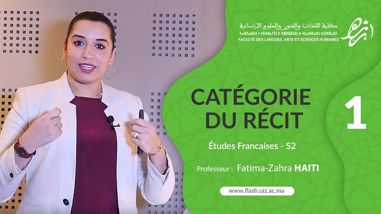 Catégories du récit Semestre 2 ep1 Prof. HAITI Fatima Zahra /FLASH-UIZ