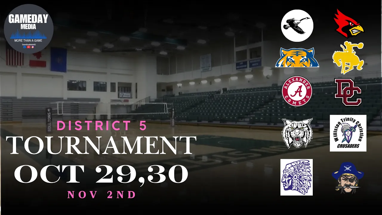 (10-29-26)🏐LIVE ND High School Division B Volleyball:🔷District 5-Quarterfinal Round🔷🏐
