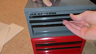 Harbor Freight Mini Tool Boxes opening drawers all the way