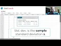 Using StatCrunch to Compute Mean Median Standard Deviation and IQR