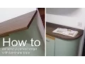 How to cut a laminate worktop countertop into a curved shape and attach edging strips