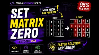 Set Matrix Zeroes Explained LeetCode 73 JavaScript DSA