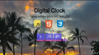 How to make a Simple Digital Clock using JavaScript HTML CSS