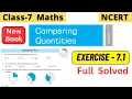 Class 7 Maths Chapter 7 Comparing Quantities NCERT Exercise 7 1 Full Solved