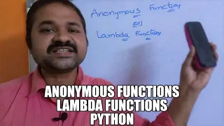 ANONYMOUS FUNCTIONS LAMBDA FUNCTIONS PYTHON PROGRAMMING