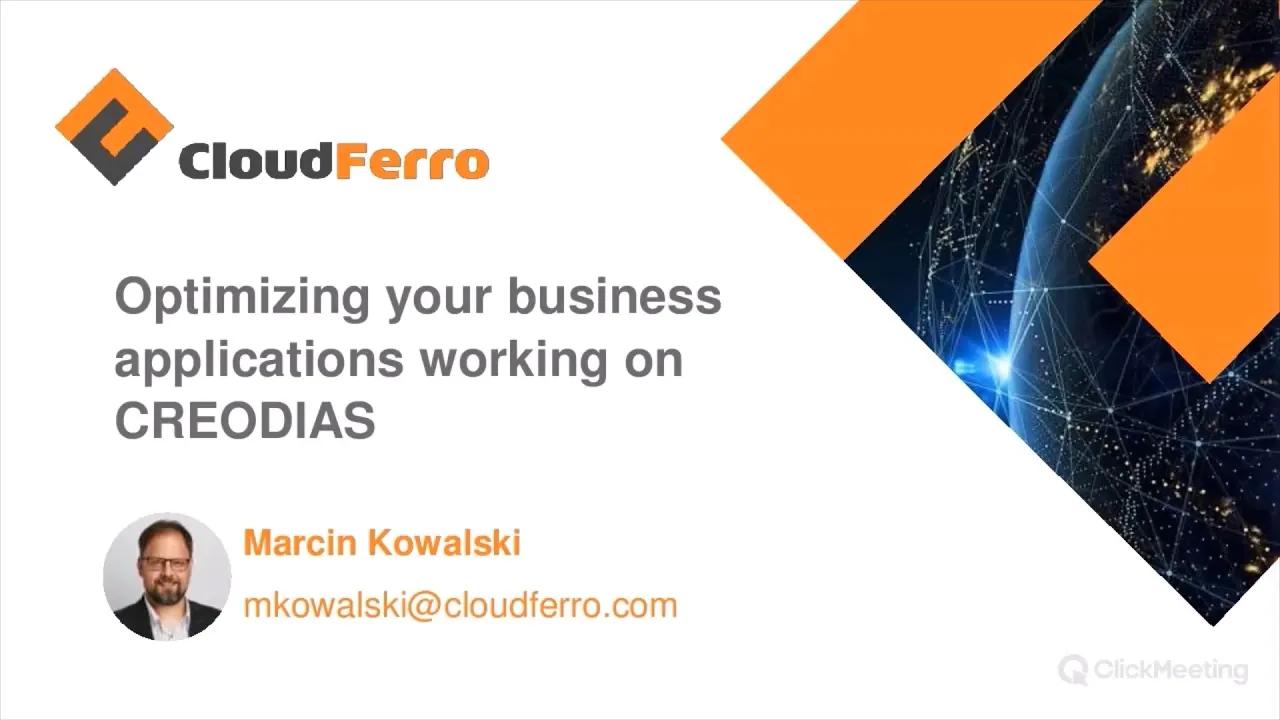 Optimizing your business applications working on CREODIAS