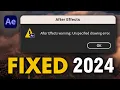 Fix Adobe After Effects Unspecified Drawing Error 2024 Solution