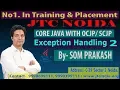 Exception Handling in Java Exception Internal Processing by JVM part 2 by Som Sir