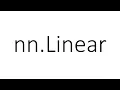 nn Linear in PyTorch
