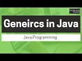 How to create Generic class in Java