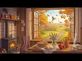A Serene Autumn Morning in the 1940s | Vintage Melodies by the Crackling Stove