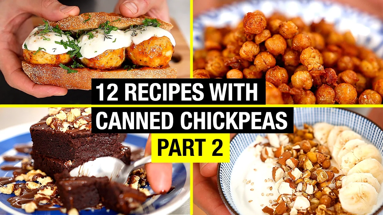 12 Creative Recipes with Canned Chickpeas BEYOND HUMMUS ! Part 2/3